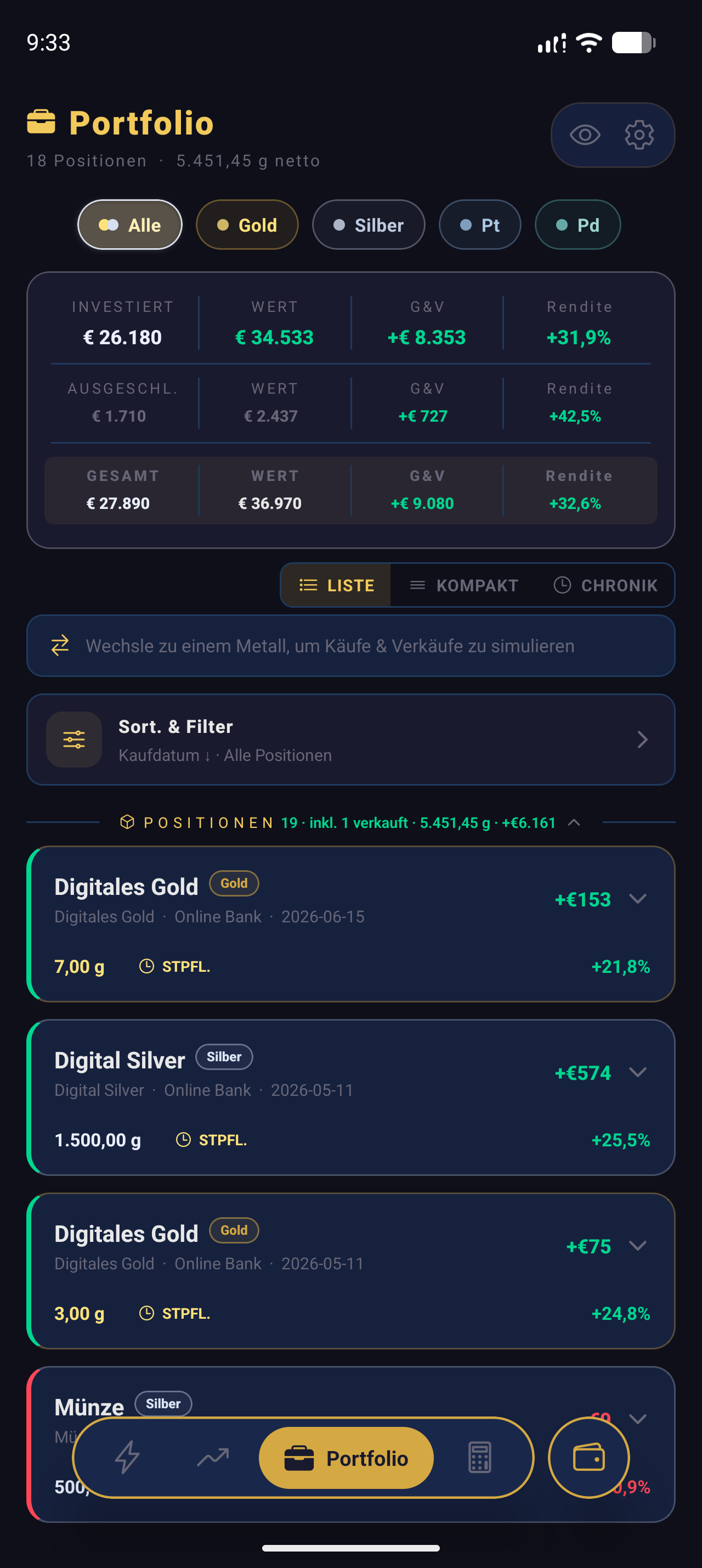 Portfolio Screen