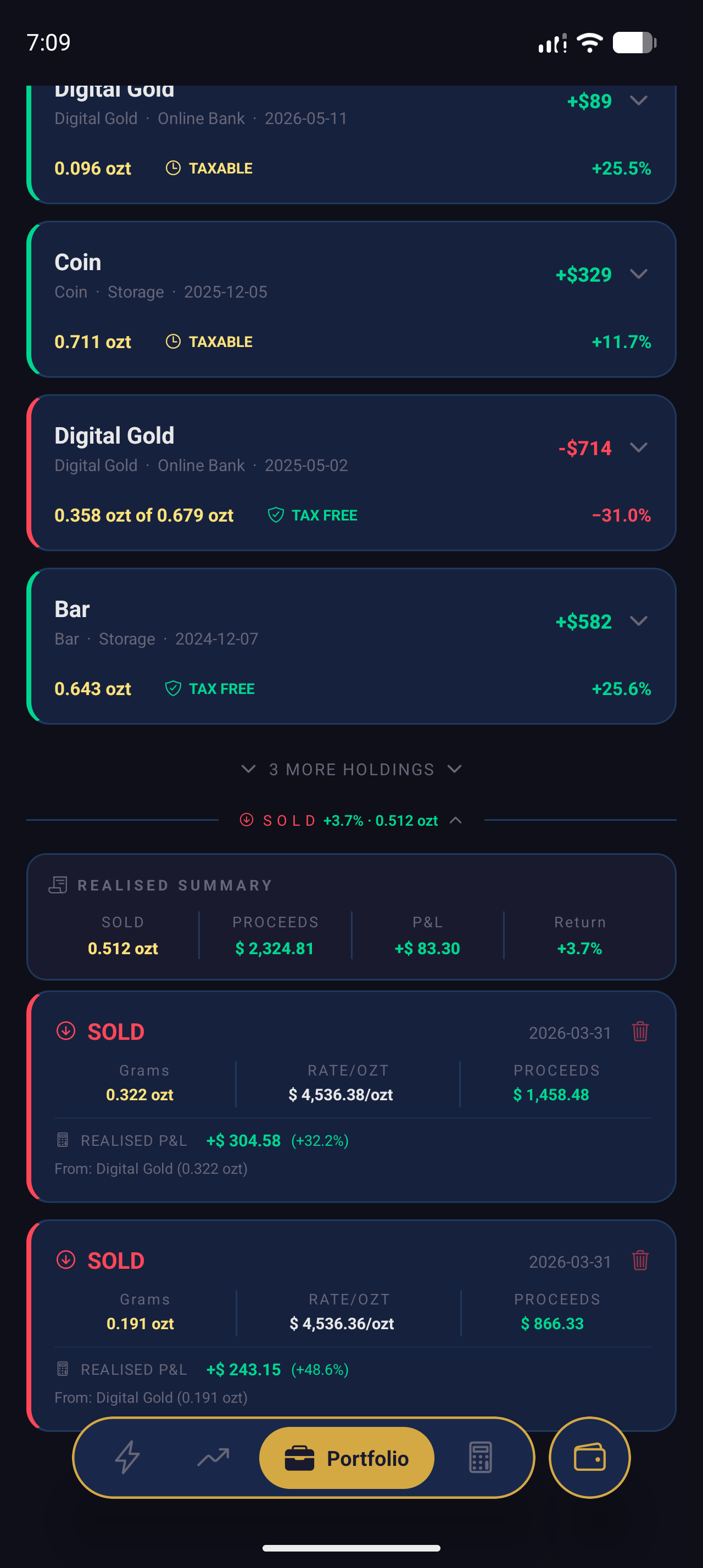 Sold Screen