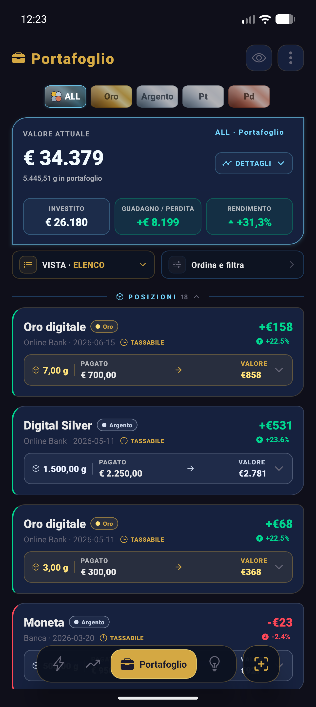 Portfolio Screen