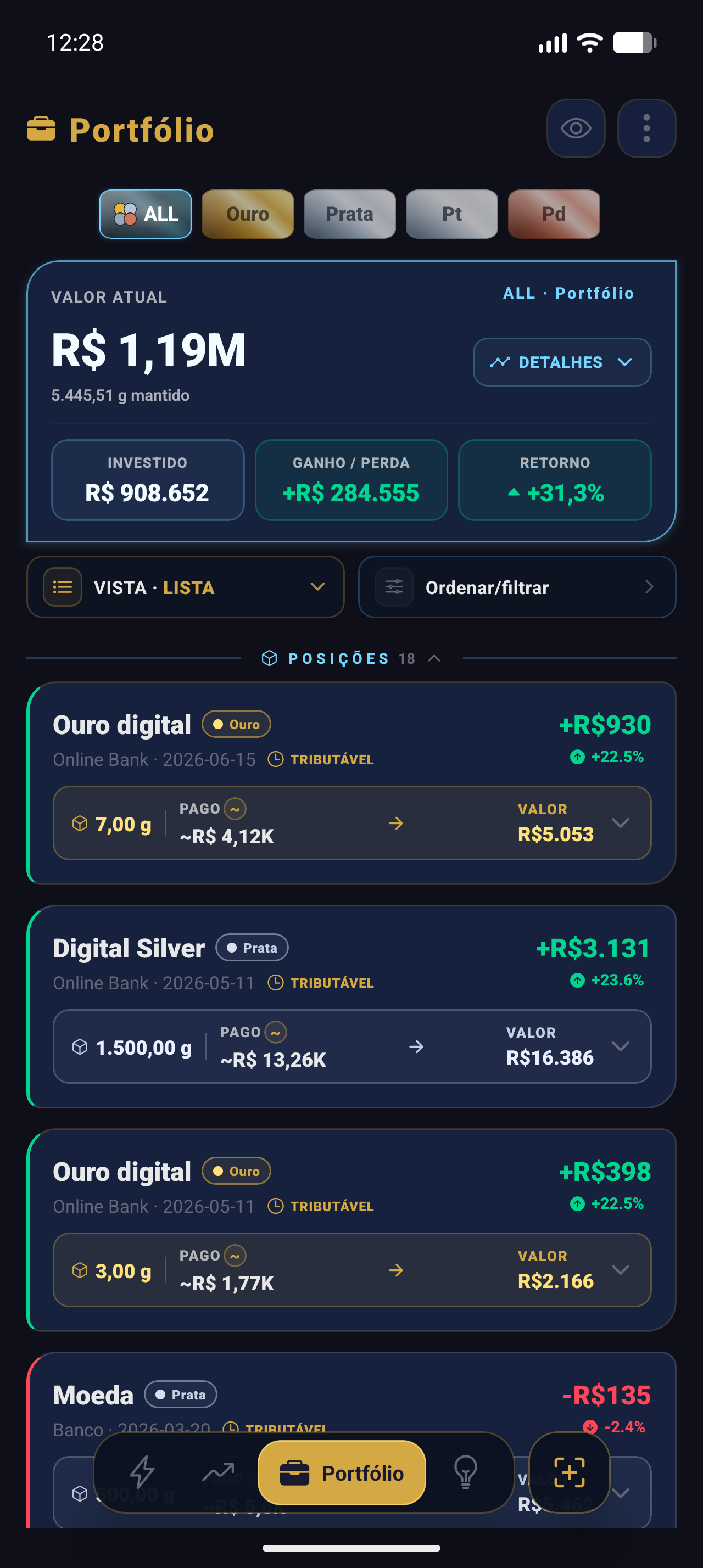 Portfolio Screen