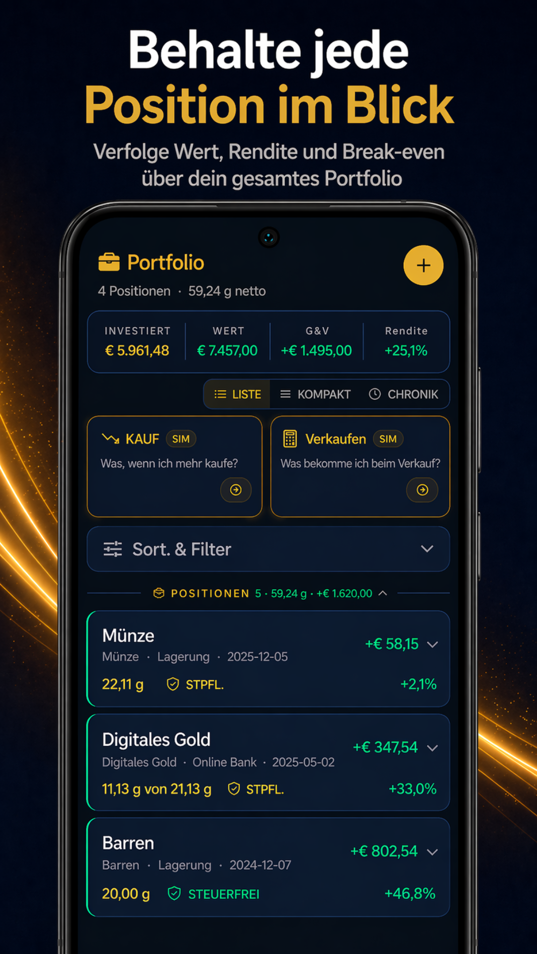 Portfolio Positionen
